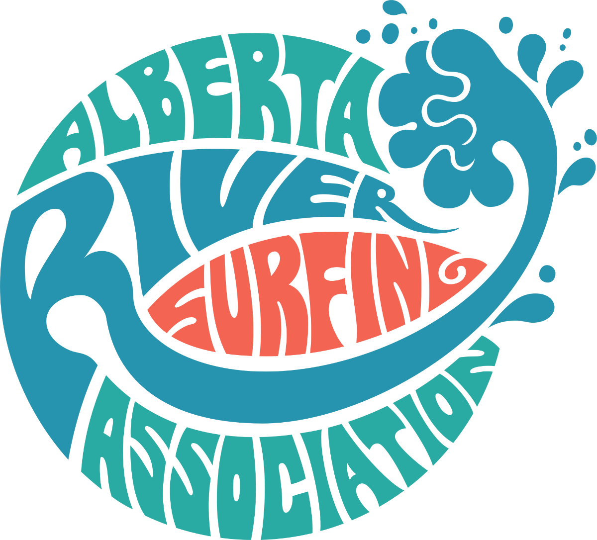 Alberta River Surfing retro design