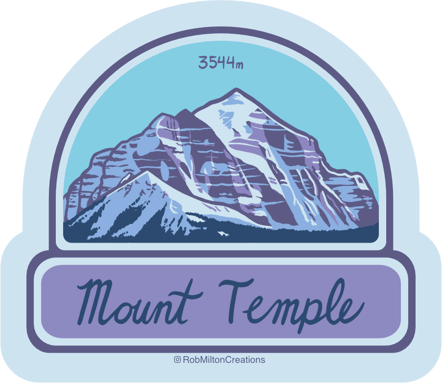 Illustration of Mount Temple in Banff Alberta